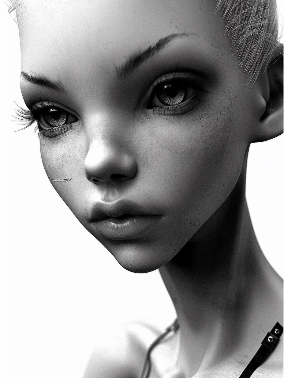 Ethereal Monochrome Portrait Study