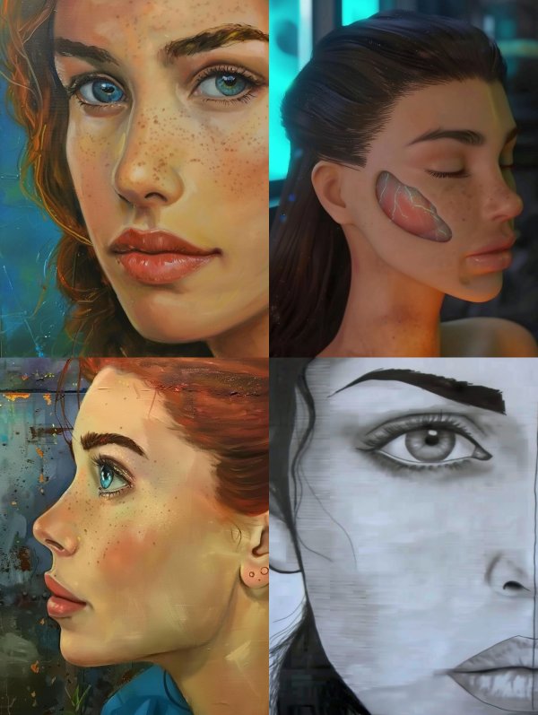 Ethereal Gaze in Oil Paint