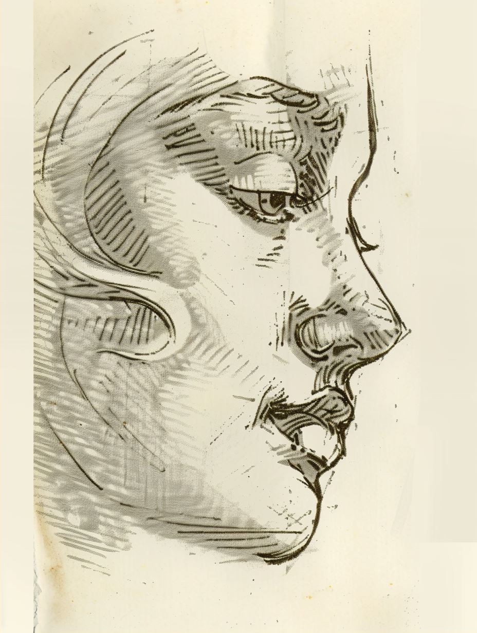 Vintage Charcoal Study - Image 2