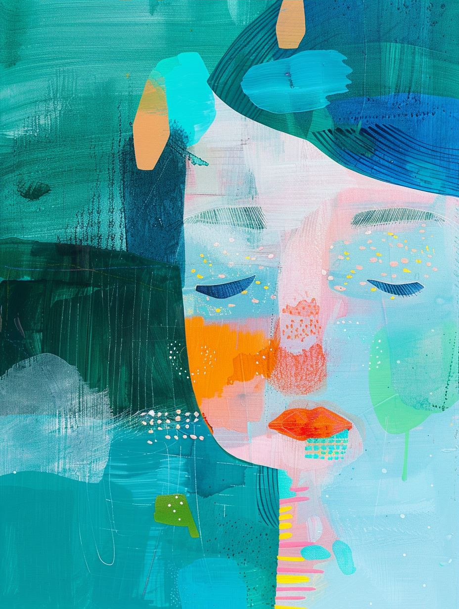 Abstract Pastel Portrait