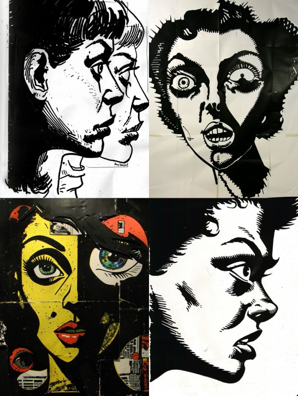 Bold Ink Pop Art Portraits