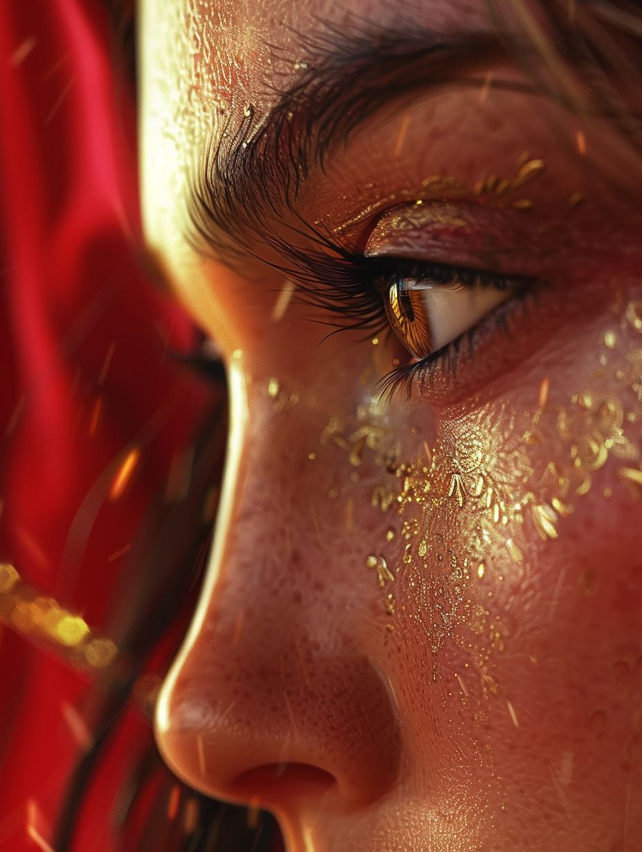 Gilded Ember Ethereal Portrait