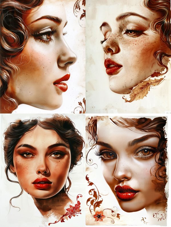 Vintage Crimson Elegance