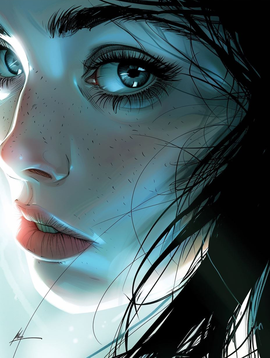 Neon Glow Cinematic Portrait
