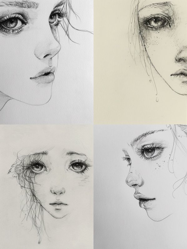 Ethereal Graphite Portrait Study