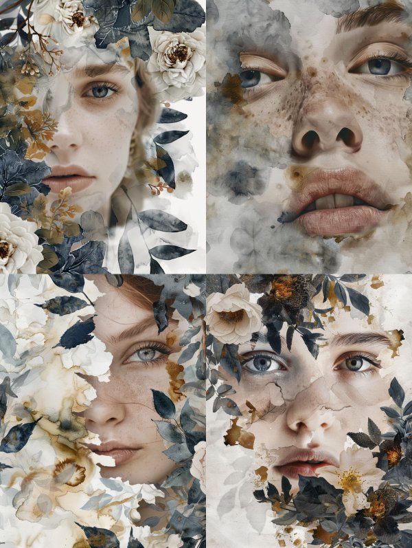 Floral Ethereal Portrait Fusion
