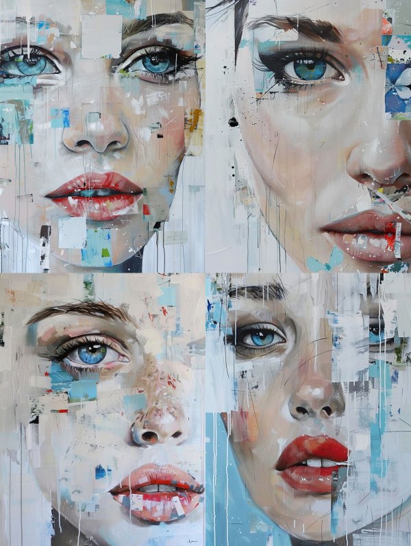 Fragmented Azure Gaze