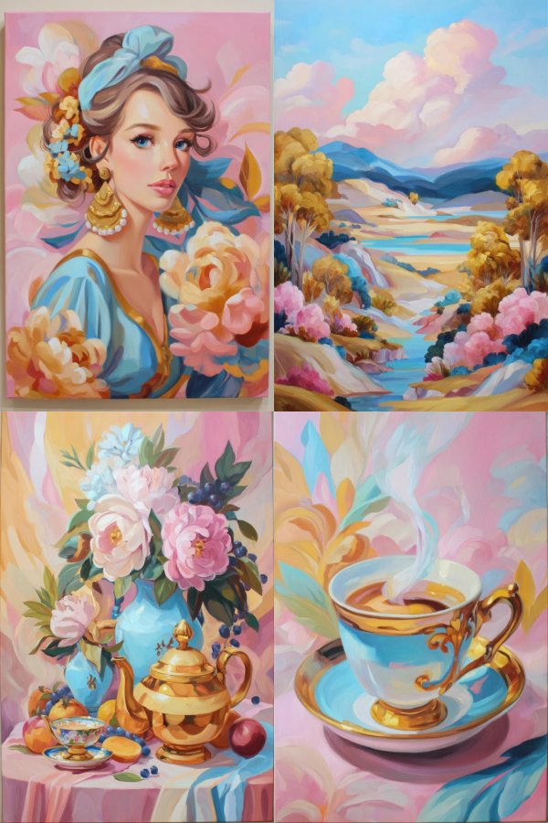 Azure Blossom Elegance