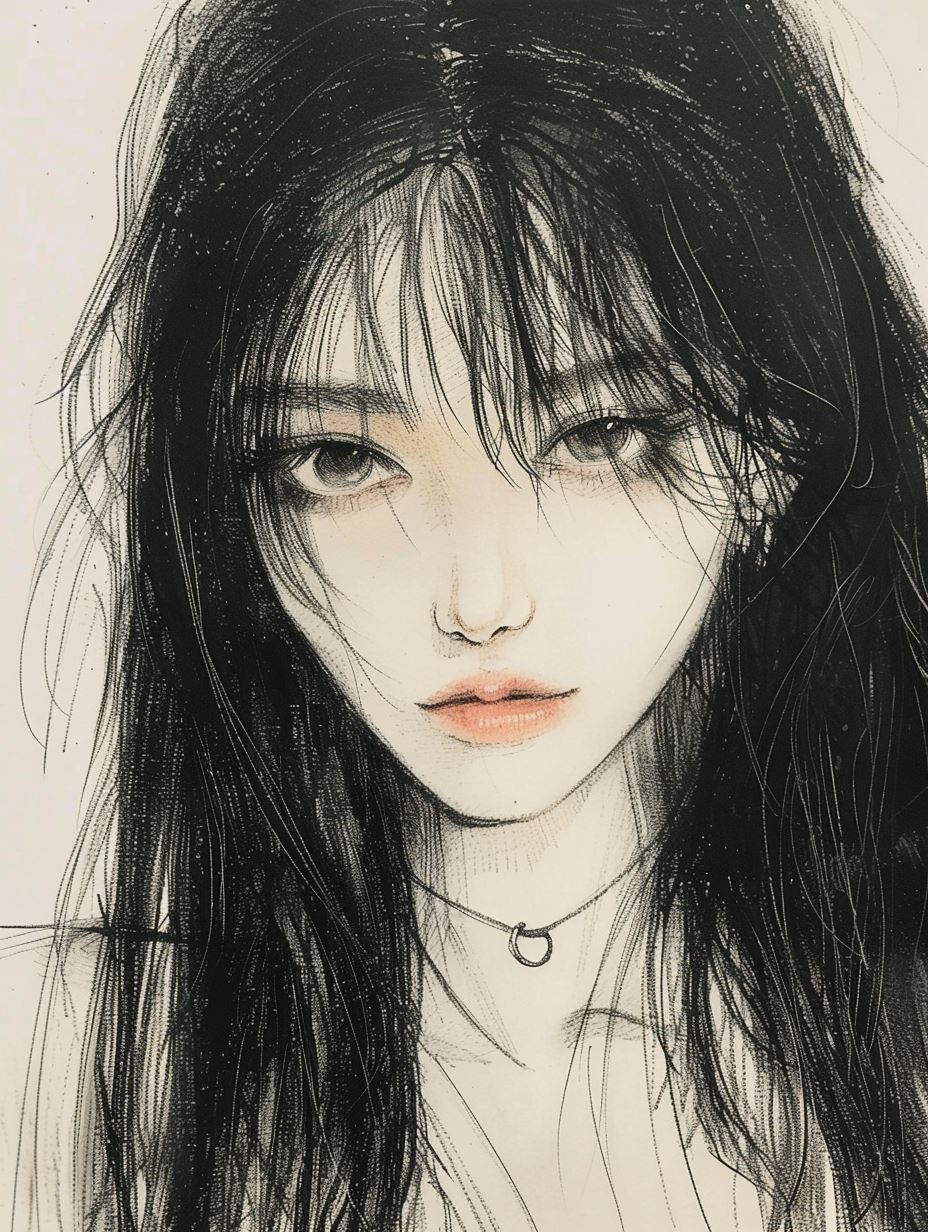 Ethereal Graphite Portrait Study