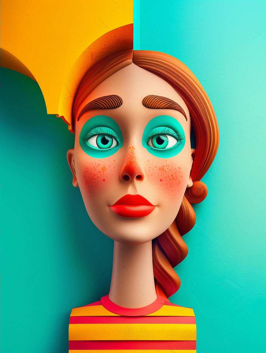 Vibrant Prism Portrait