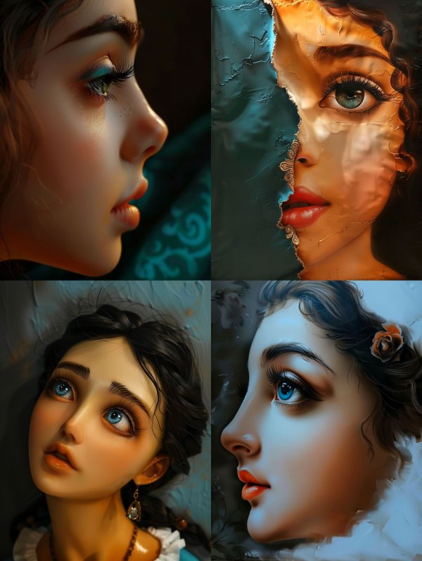 Ethereal Gaze in Teal Light