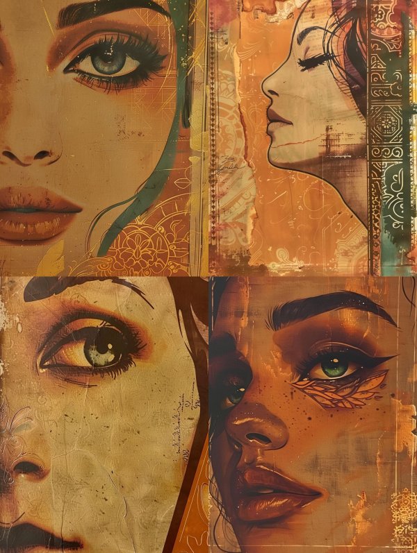 Golden Ethereal Portrait Art