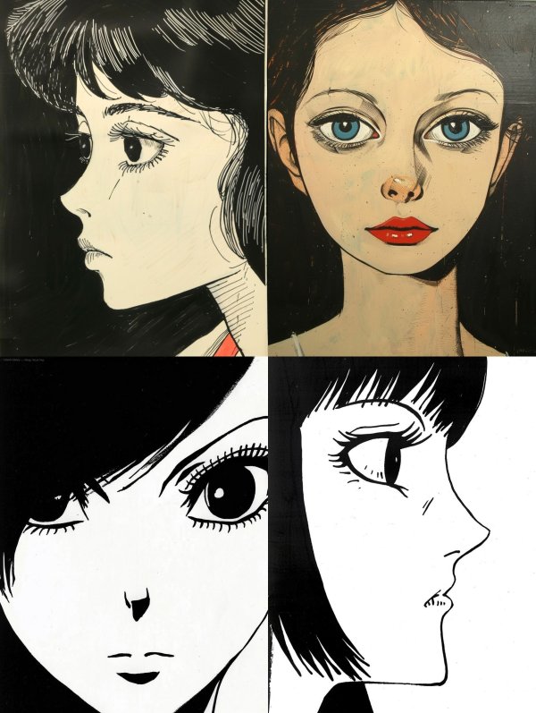 Noir Manga Ink Portrait