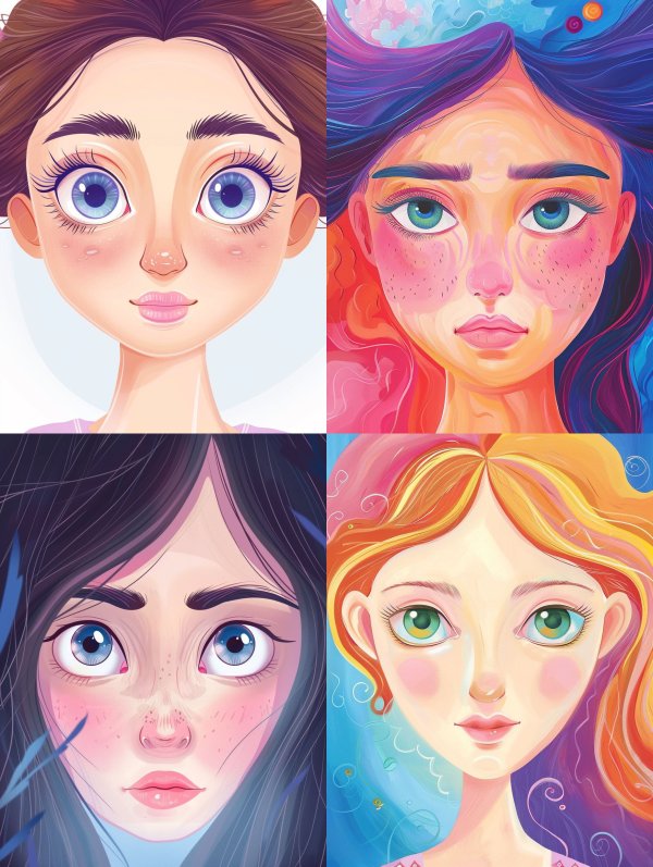 Ethereal Digital Portrait Studies