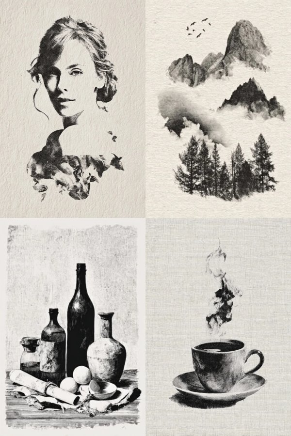 Ink Wash Elegance