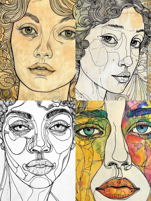 Golden Age Art Nouveau Portrait