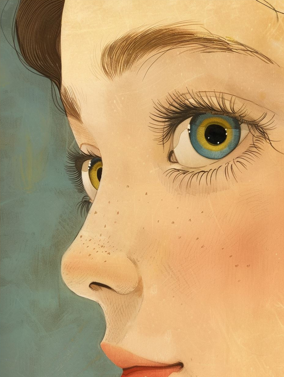 Ethereal Gaze of Quiet Innocence