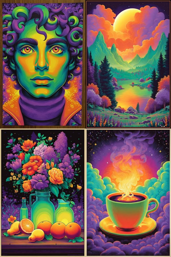 Psychedelic Neon Portrait