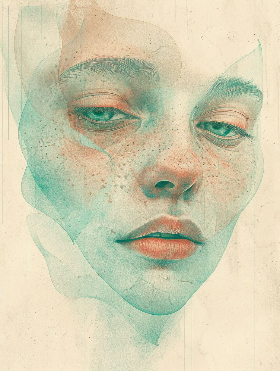 Ethereal Layers of Teal Serenity