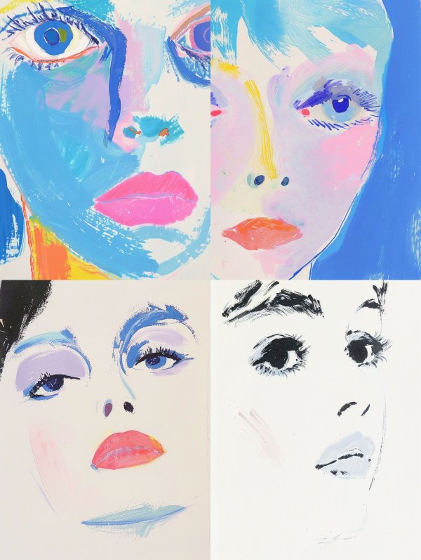 Neon Expressionist Portrait