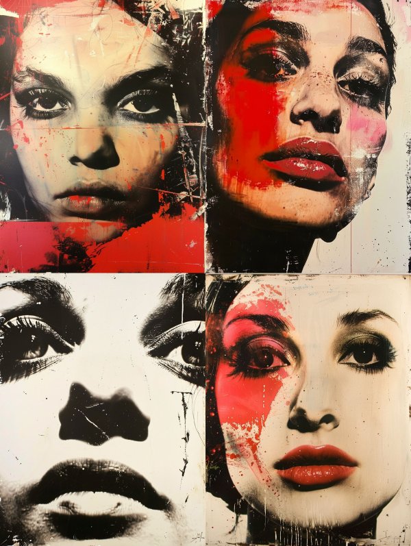 Abstract Urban Portrait Collage