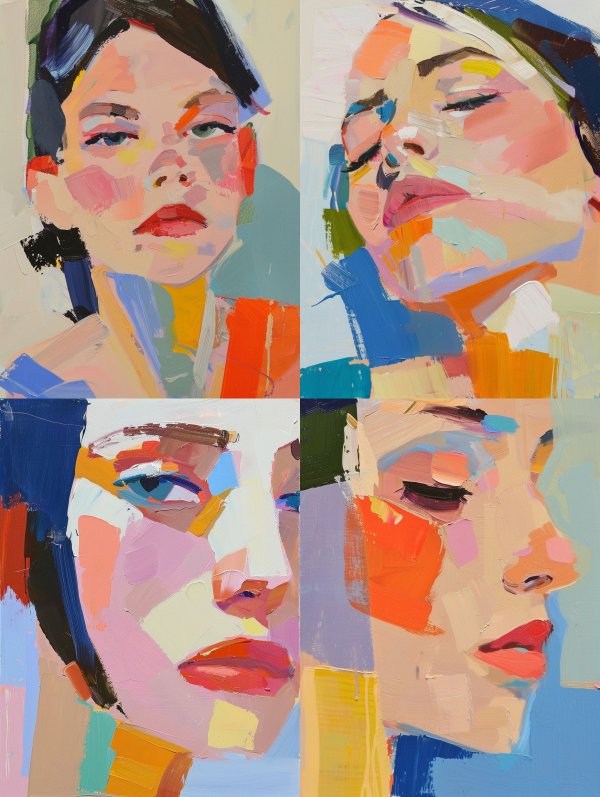 Vibrant Impasto Portrait