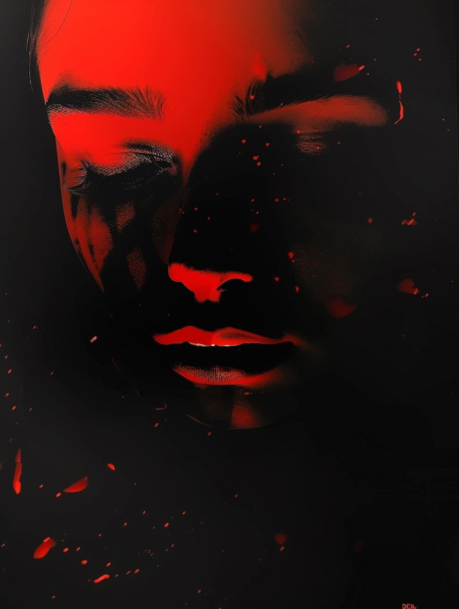 Crimson Shadows of Silent Grief - Image 1