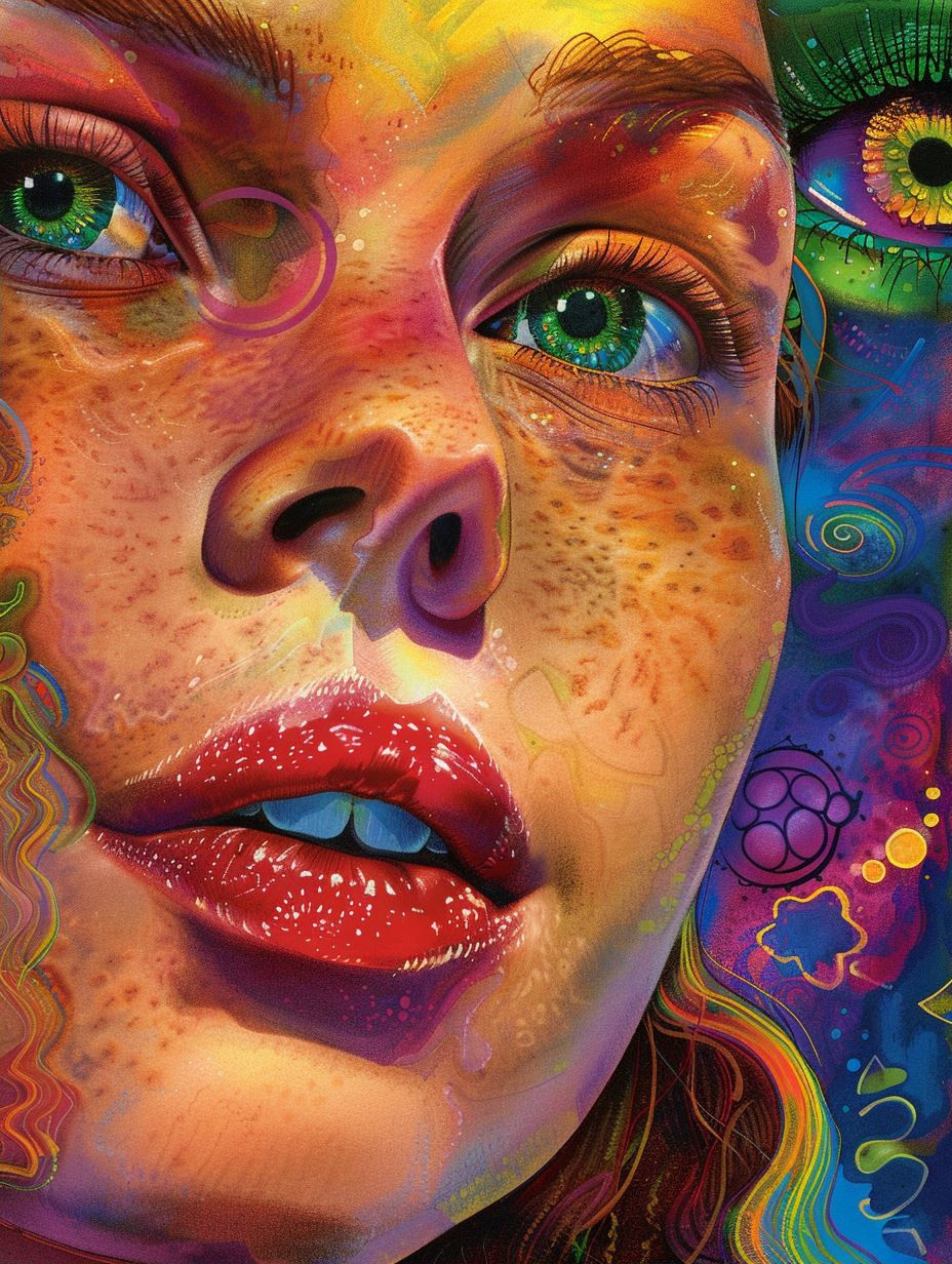 Psychedelic Prism Portrait Art