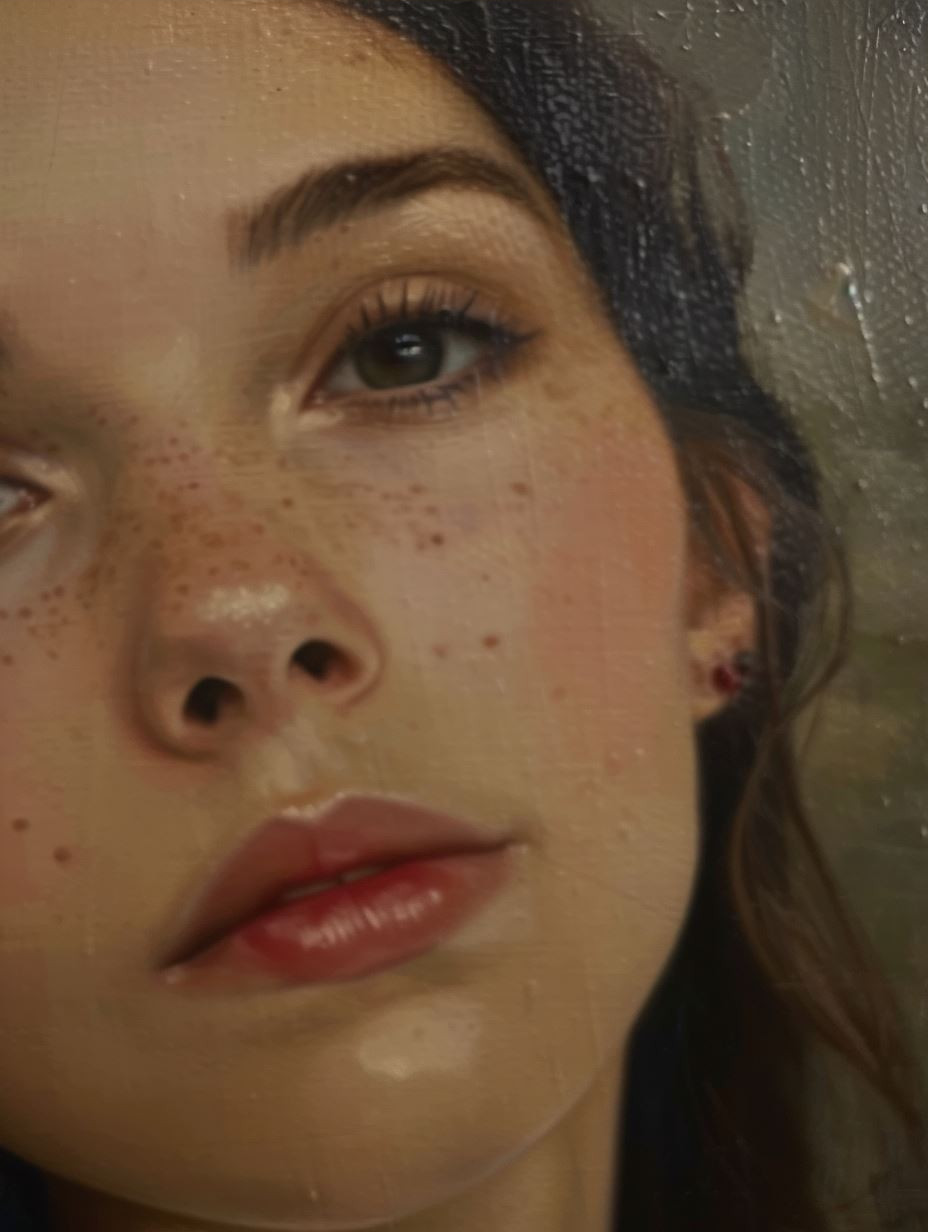 Ethereal Canvas Portrait Detail