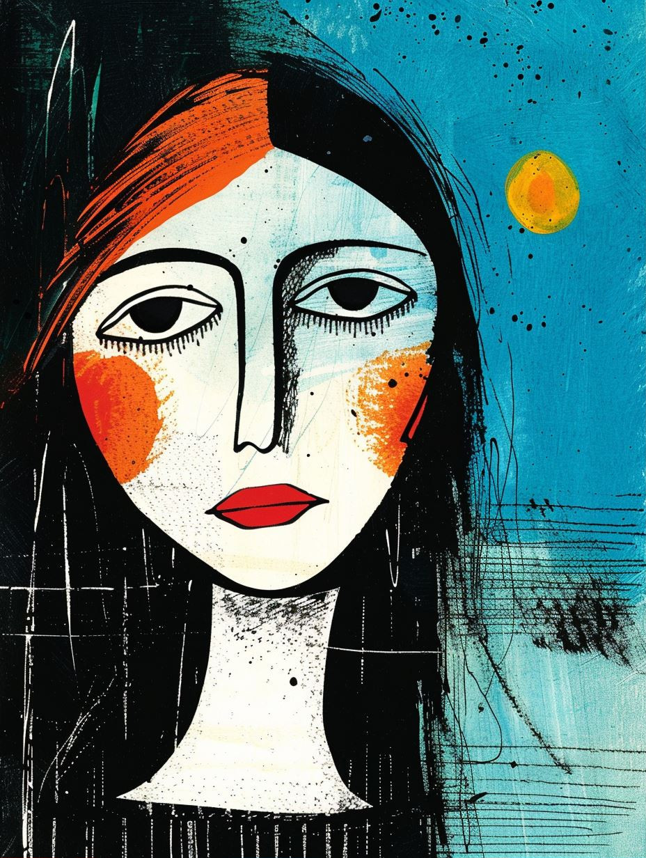 Modernist Melancholy in Bold Contrast - Image 1