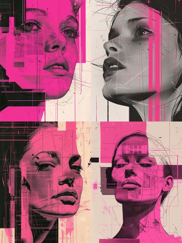 Neon Glitch Portrait
