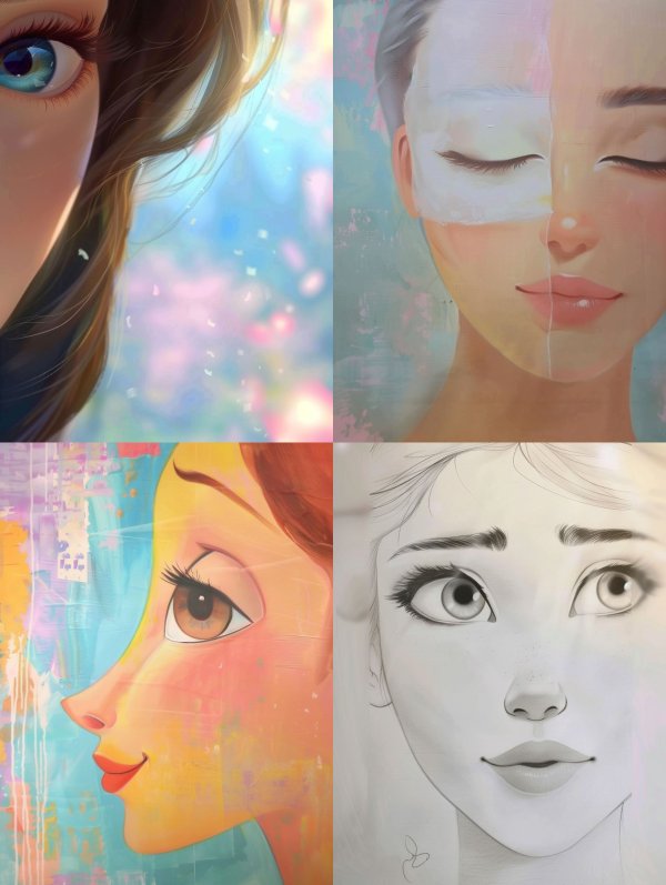 Ethereal Gaze in Pastel Light