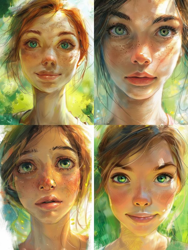 Ethereal Digital Portrait Studies