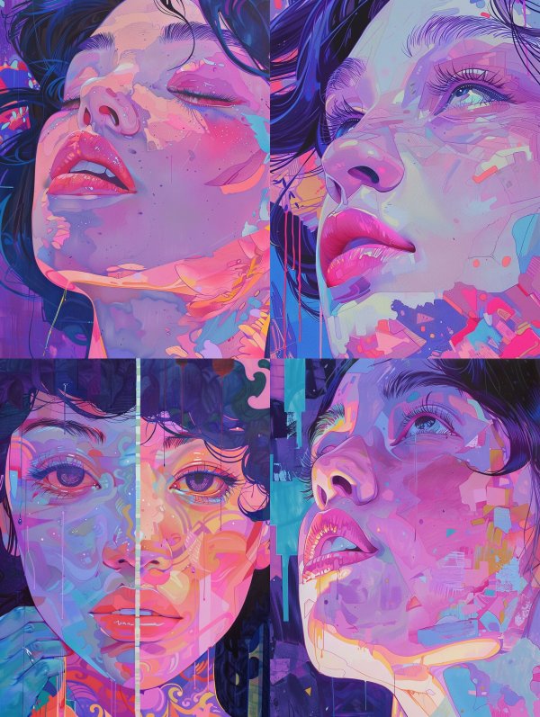 Neon Dream Ethereal Portrait