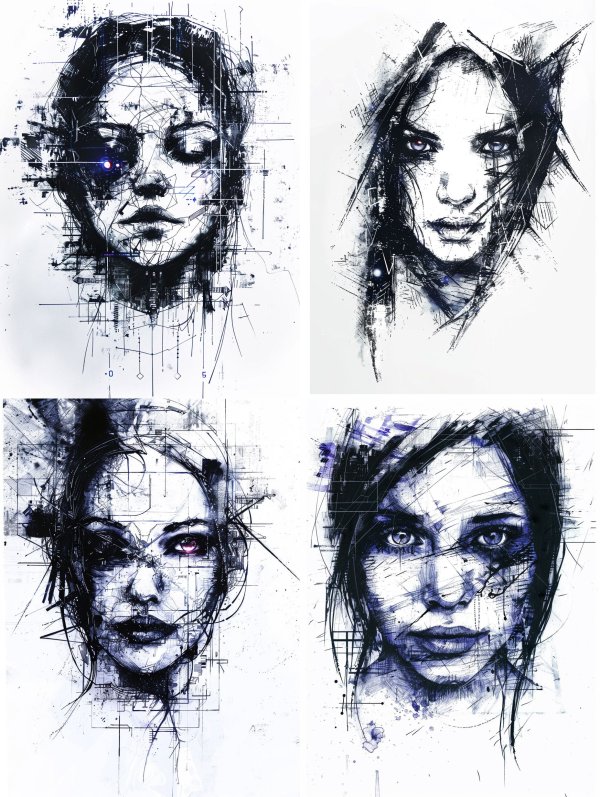 Fragmented Digital Soul Portrait
