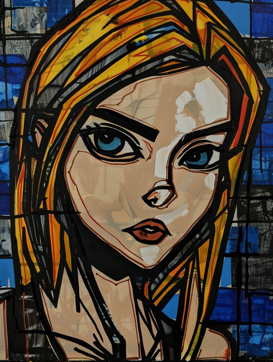 Fragmented Monochrome Urban Portrait
