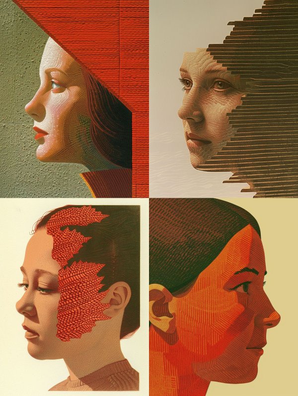 Pointillist Crimson Profile
