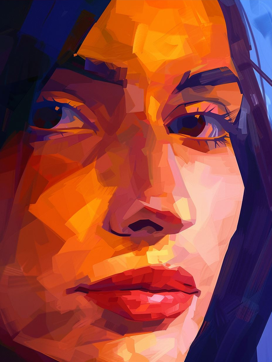 Prismatic Low Poly Portrait