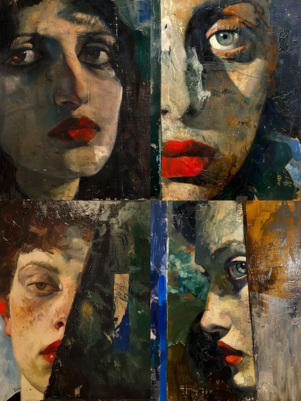 Melancholy Gaze in Oil