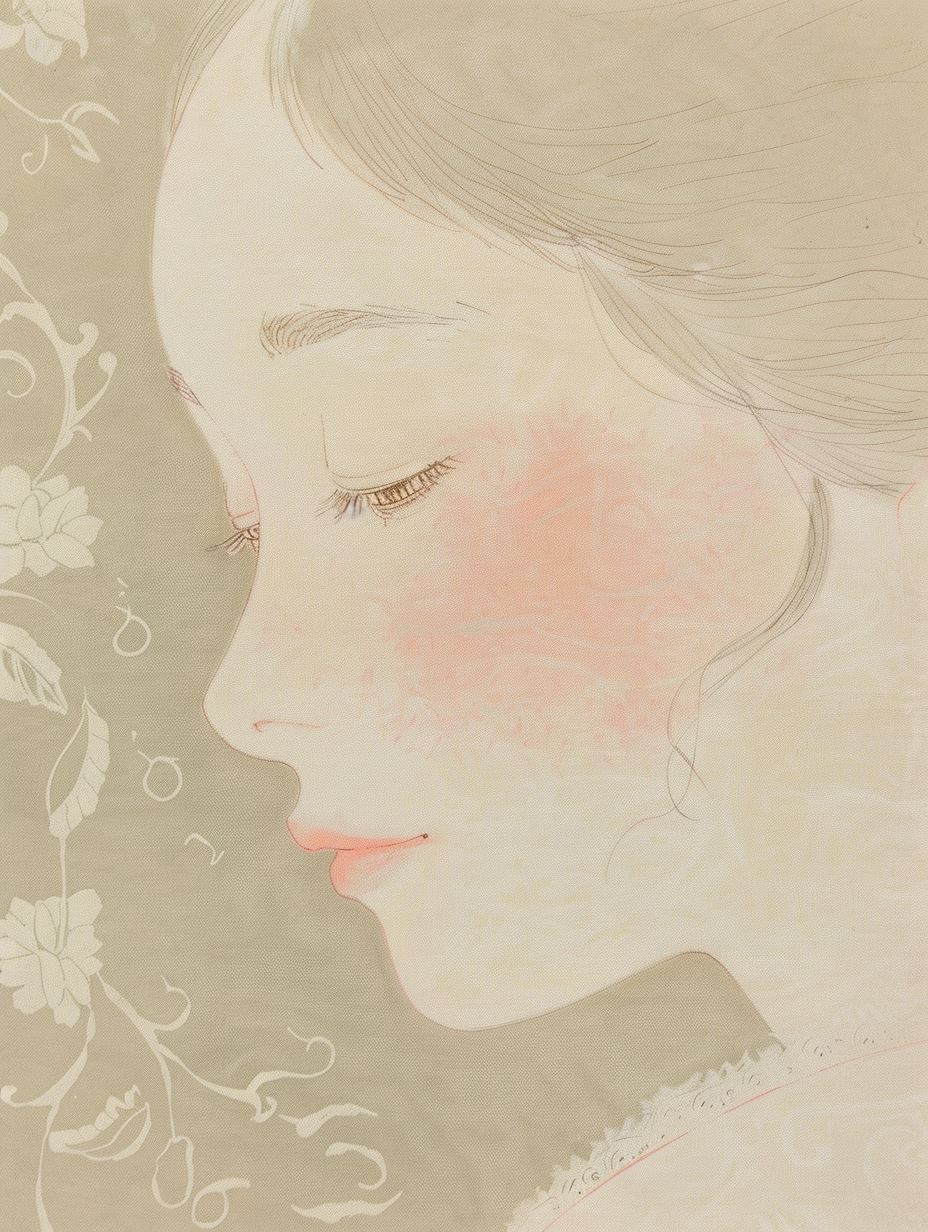 Ethereal Gaze in Soft Ochre