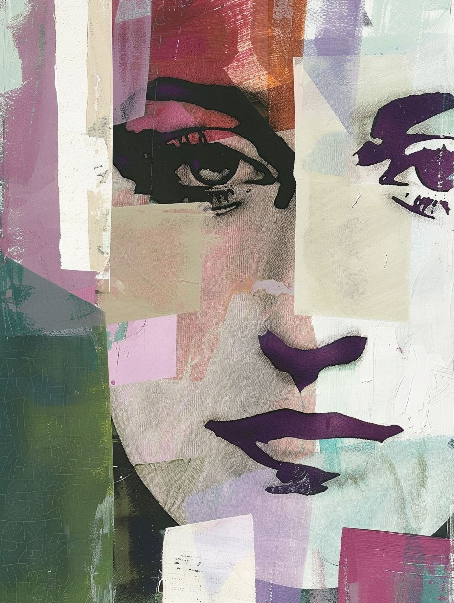Fragmented Soul Mixed Media Portrait