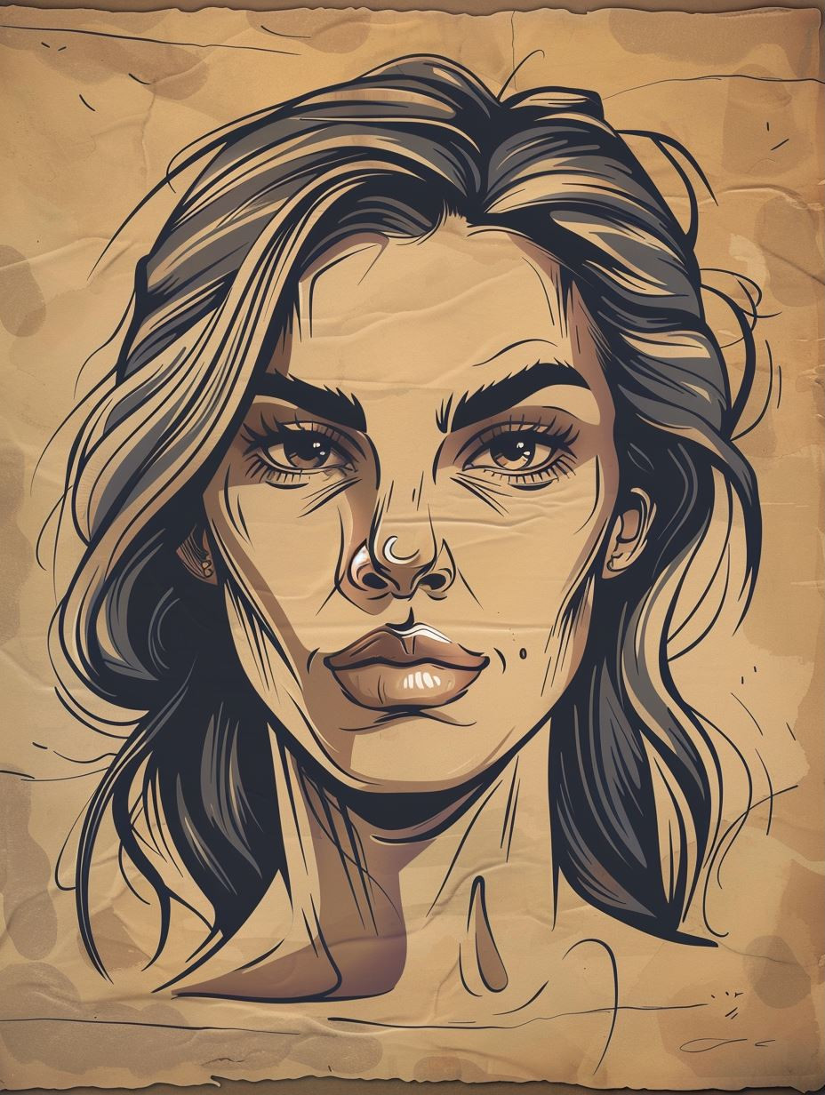 Rustic Ink Portrait