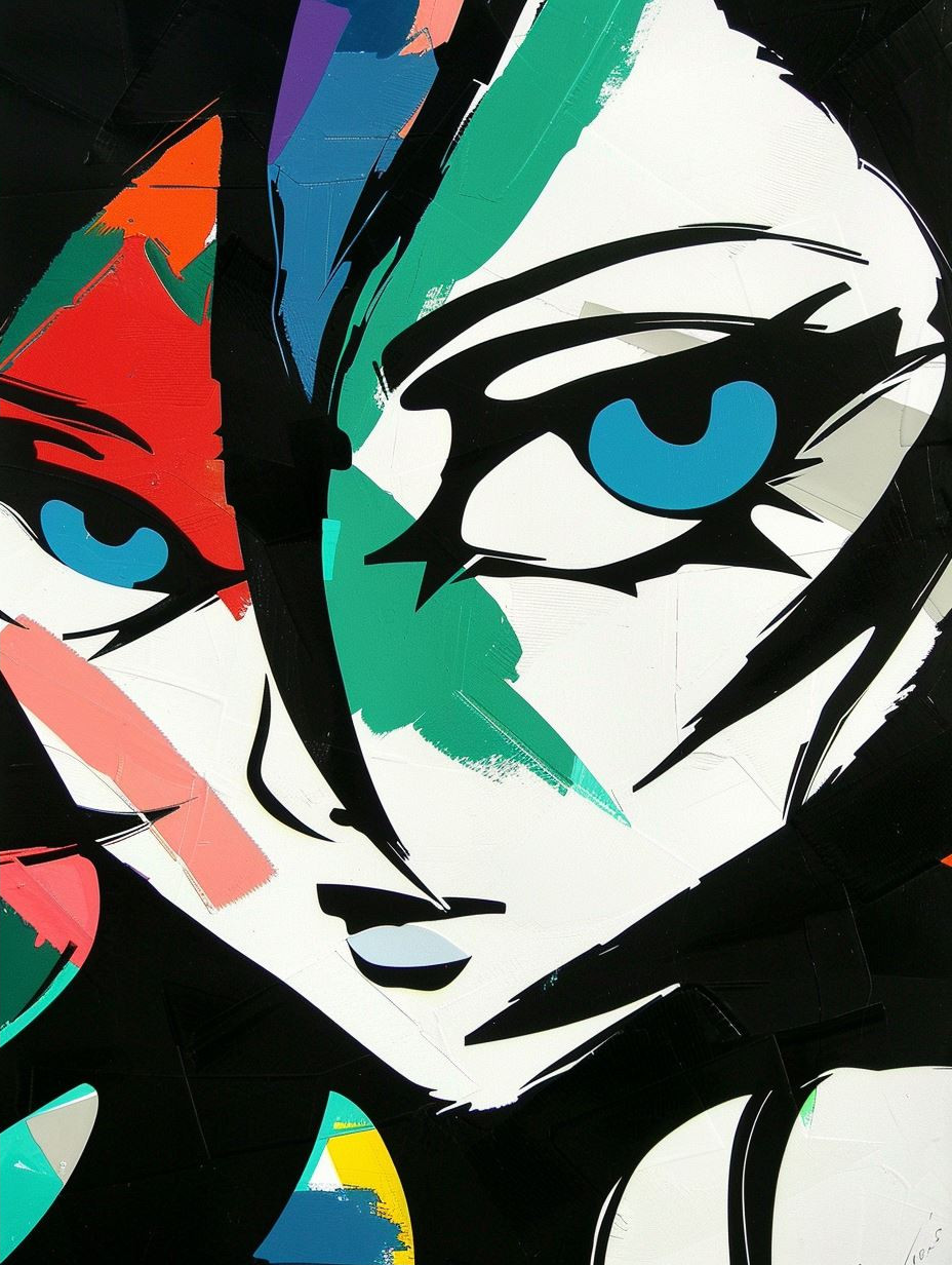 Emerald Gaze Stylized Portrait