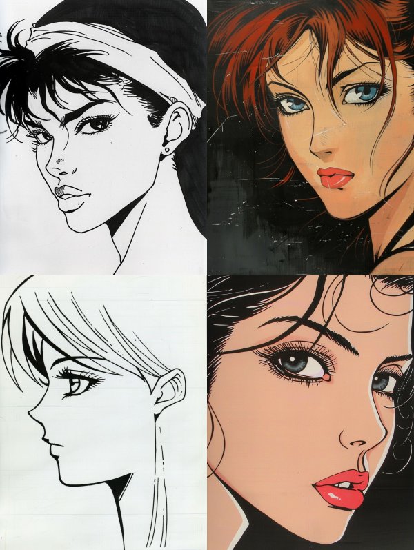 Noir Ink Manga Portrait
