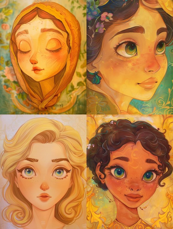 Golden Ethereal Veiled Portrait