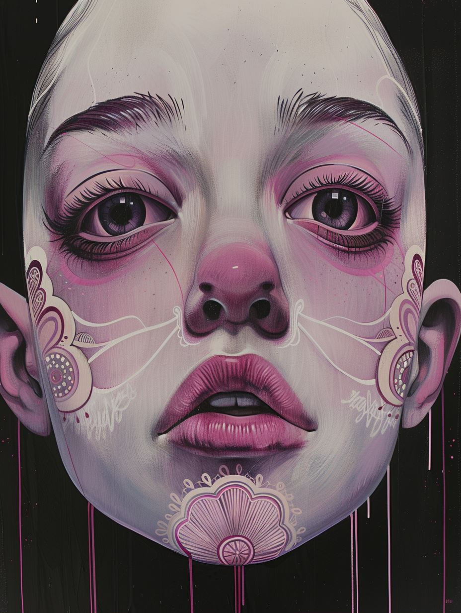Ethereal Violet Floral Portrait
