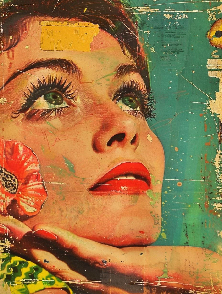 Vintage Floral Gaze