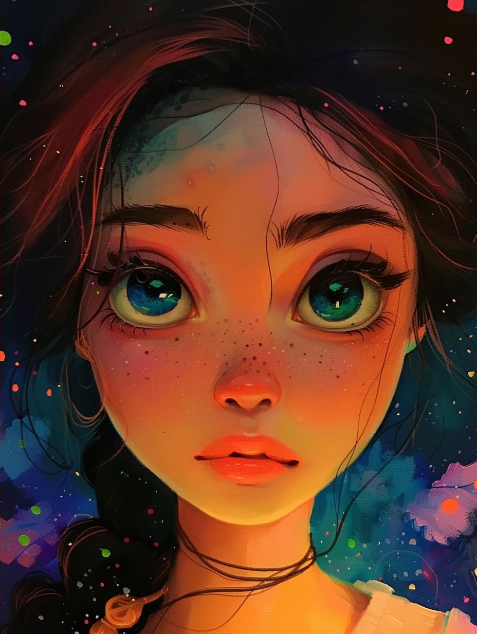 Ethereal Gaze of Crimson Fire