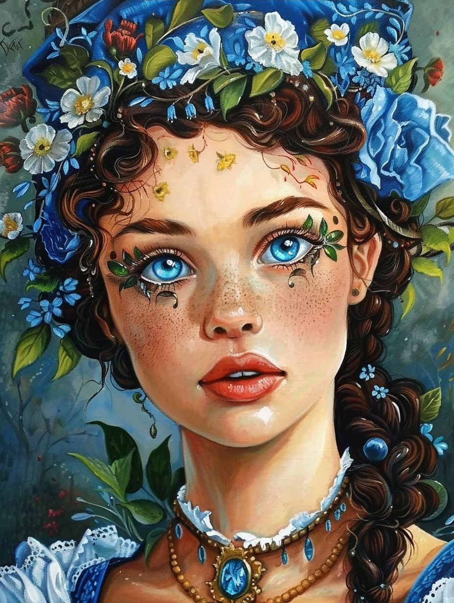 Ethereal Gaze of Midnight Blue