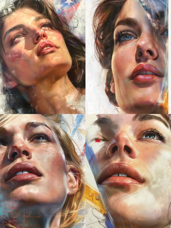 Ethereal Digital Oil Portrait